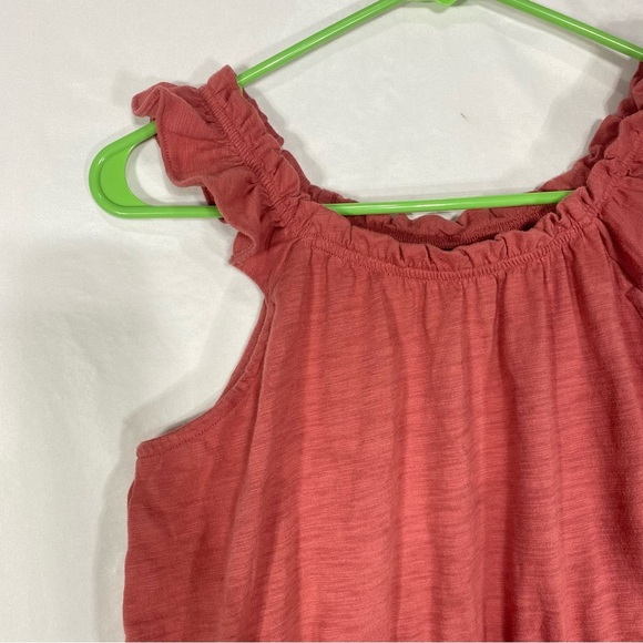 Old Navy Girl’s Sleeveless Ruffle-Trim Slub Knit Top - Picture 2 of 7